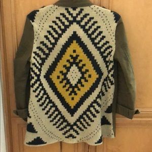 Army Green Utility Jacket w/ Sweater Back